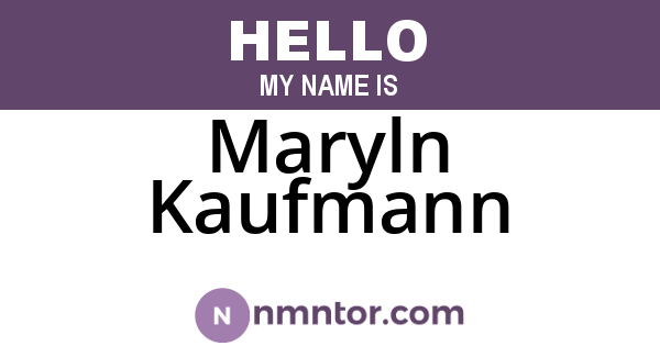 Maryln Kaufmann