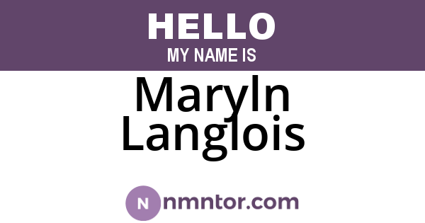 Maryln Langlois