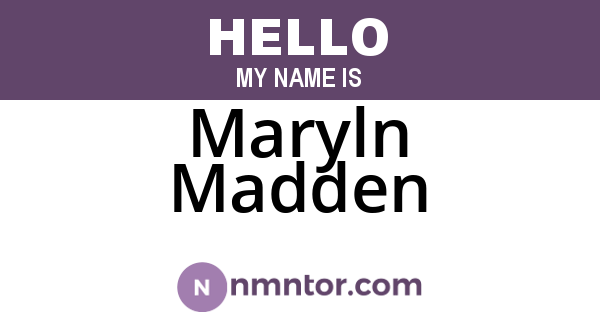 Maryln Madden