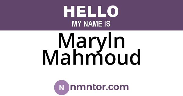 Maryln Mahmoud