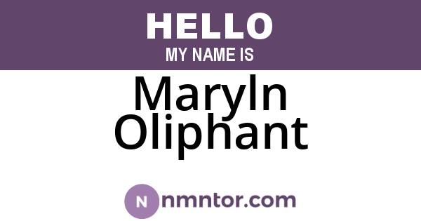 Maryln Oliphant