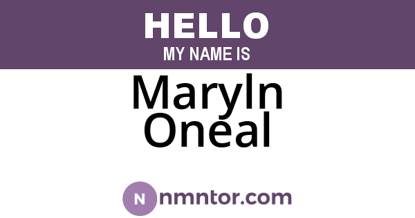 Maryln Oneal