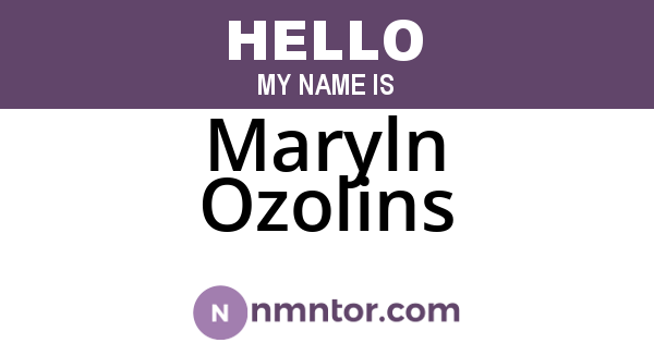 Maryln Ozolins