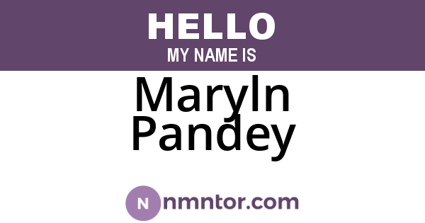 Maryln Pandey