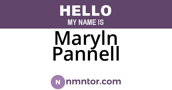 Maryln Pannell