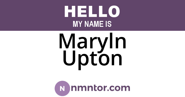 Maryln Upton
