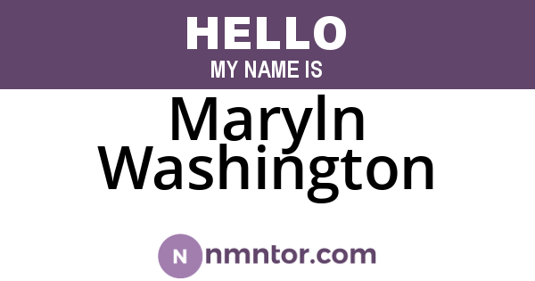 Maryln Washington