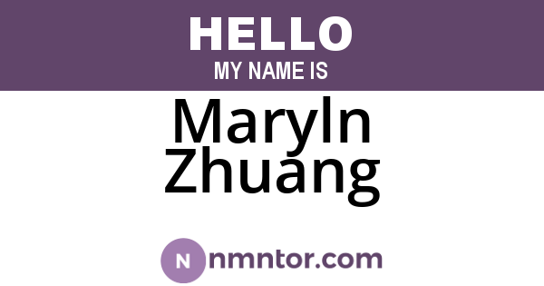 Maryln Zhuang