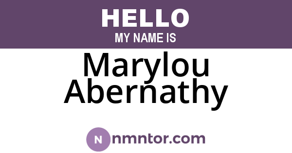 Marylou Abernathy