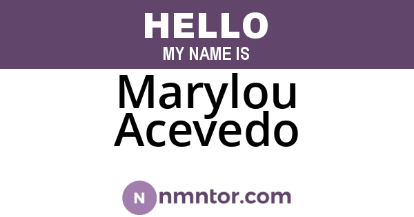 Marylou Acevedo