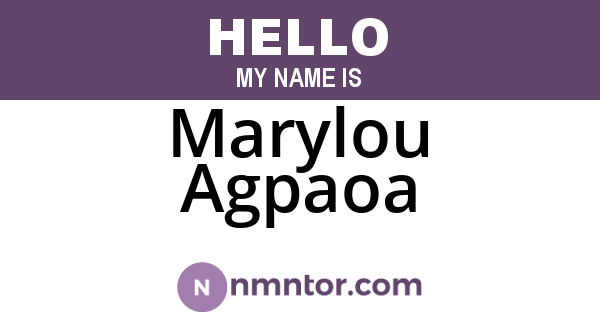 Marylou Agpaoa