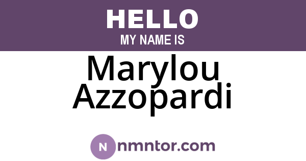 Marylou Azzopardi