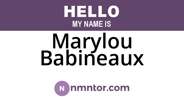 Marylou Babineaux