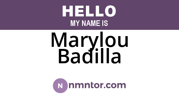 Marylou Badilla