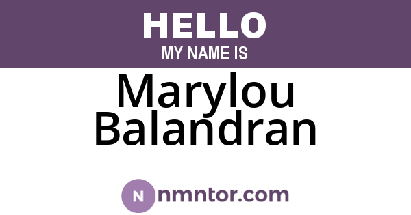 Marylou Balandran