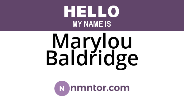 Marylou Baldridge