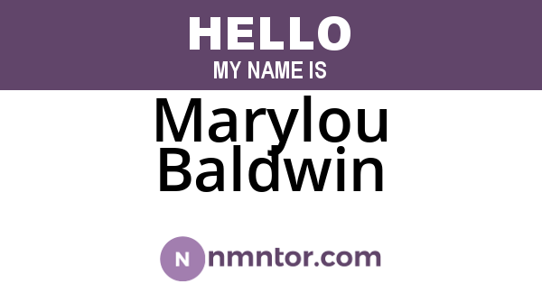 Marylou Baldwin