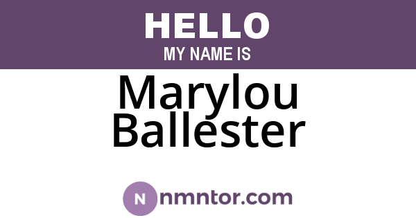 Marylou Ballester