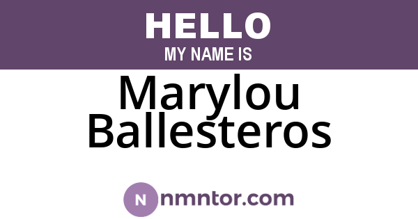 Marylou Ballesteros