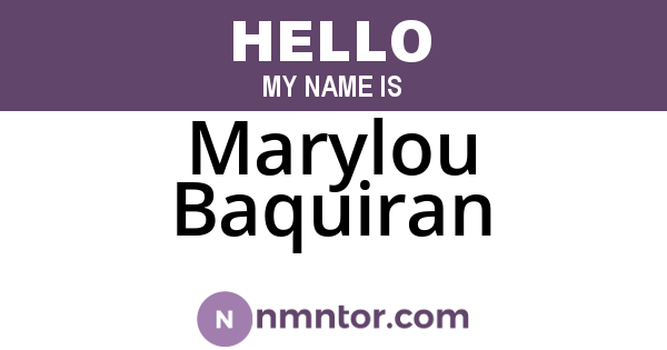 Marylou Baquiran