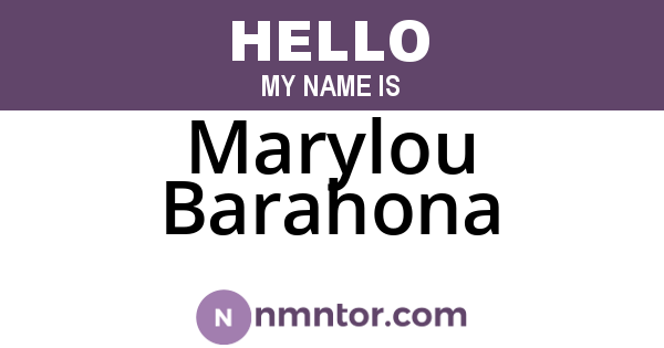 Marylou Barahona