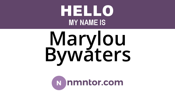 Marylou Bywaters