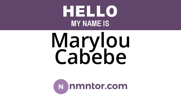 Marylou Cabebe