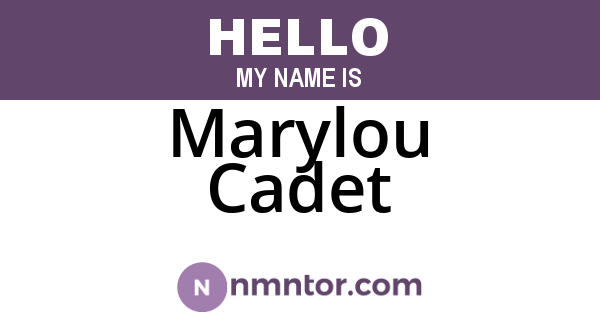 Marylou Cadet