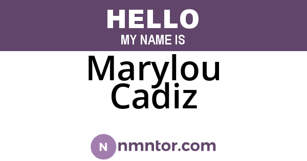 Marylou Cadiz