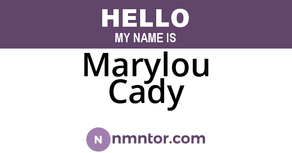 Marylou Cady