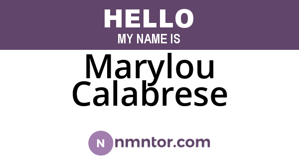Marylou Calabrese