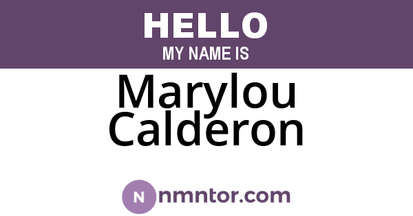 Marylou Calderon