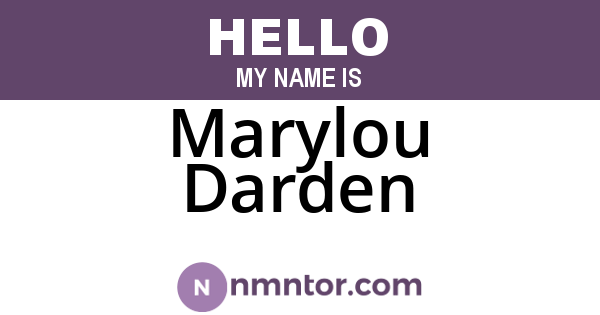 Marylou Darden