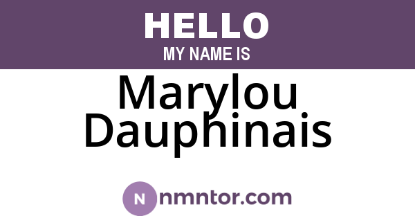 Marylou Dauphinais