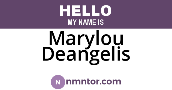 Marylou Deangelis