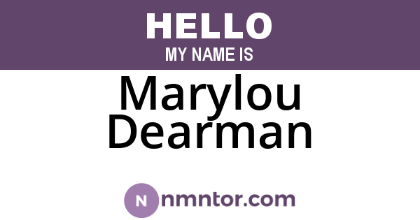 Marylou Dearman