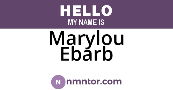 Marylou Ebarb