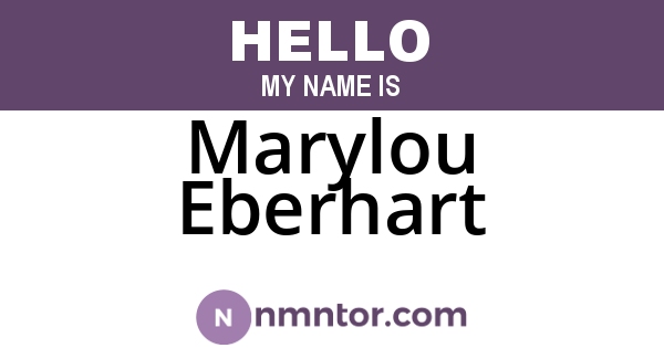 Marylou Eberhart