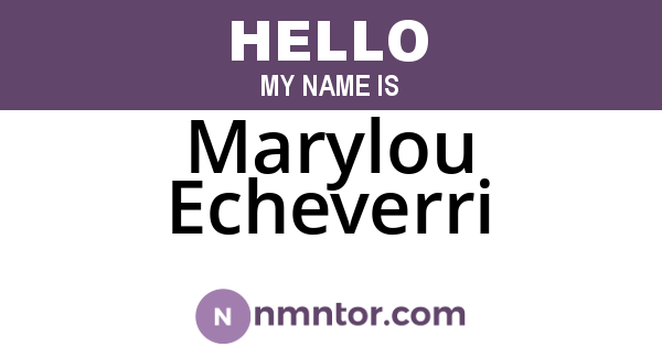 Marylou Echeverri