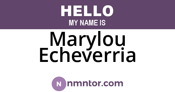 Marylou Echeverria