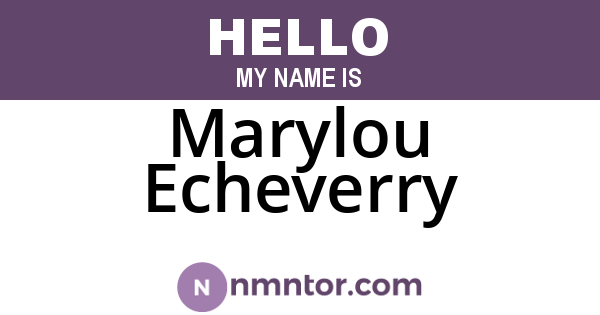 Marylou Echeverry