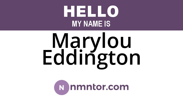 Marylou Eddington