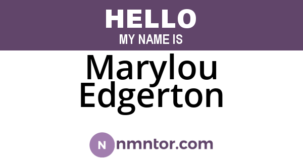 Marylou Edgerton