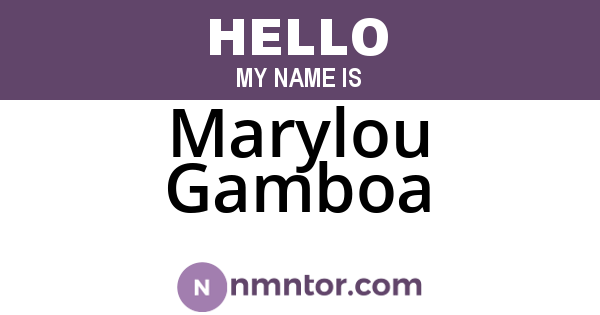 Marylou Gamboa