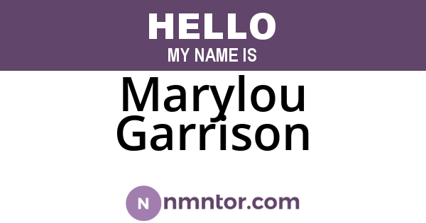 Marylou Garrison