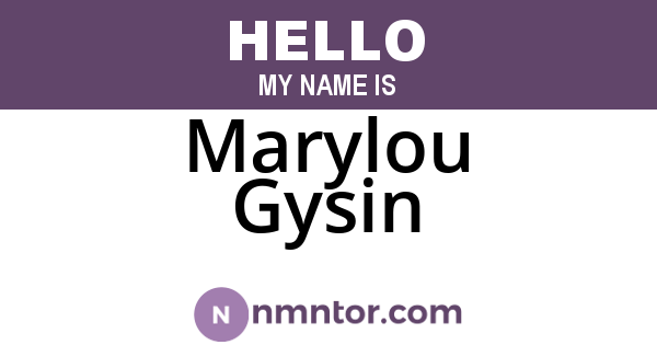 Marylou Gysin