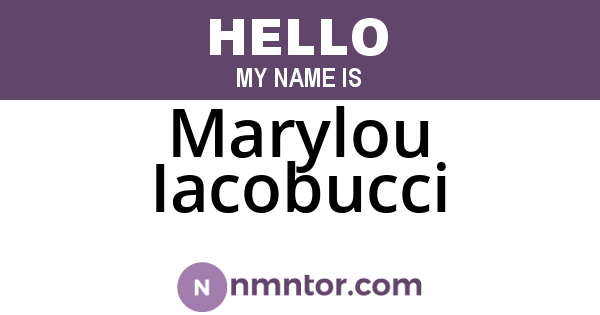 Marylou Iacobucci