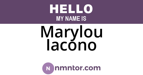 Marylou Iacono