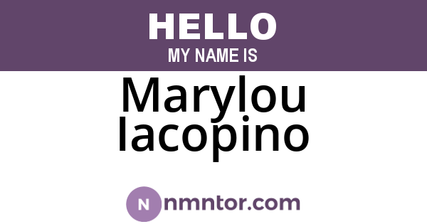 Marylou Iacopino