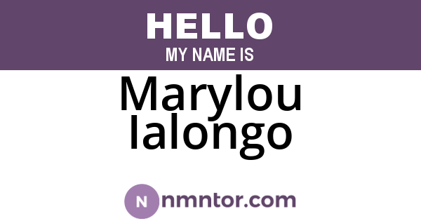 Marylou Ialongo